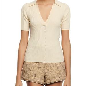 Sandro Poline Yellow Knit Top